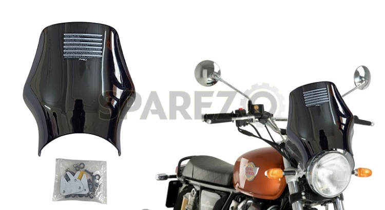 Royal Enfield GT Continental and Interceptor 650 Wind Screen Black - SPAREZO